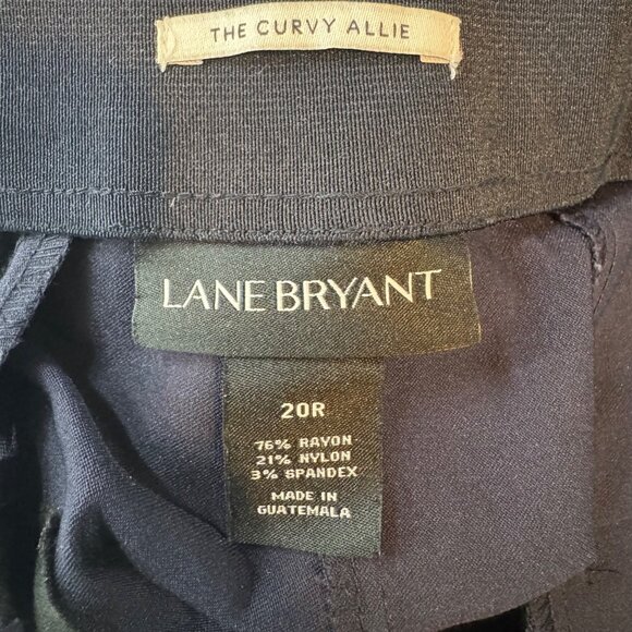 Lane Bryant Curvy Allie Pants Womens Navy Blue Flat Front Stretch Size 20R - Picture 4 of 9
